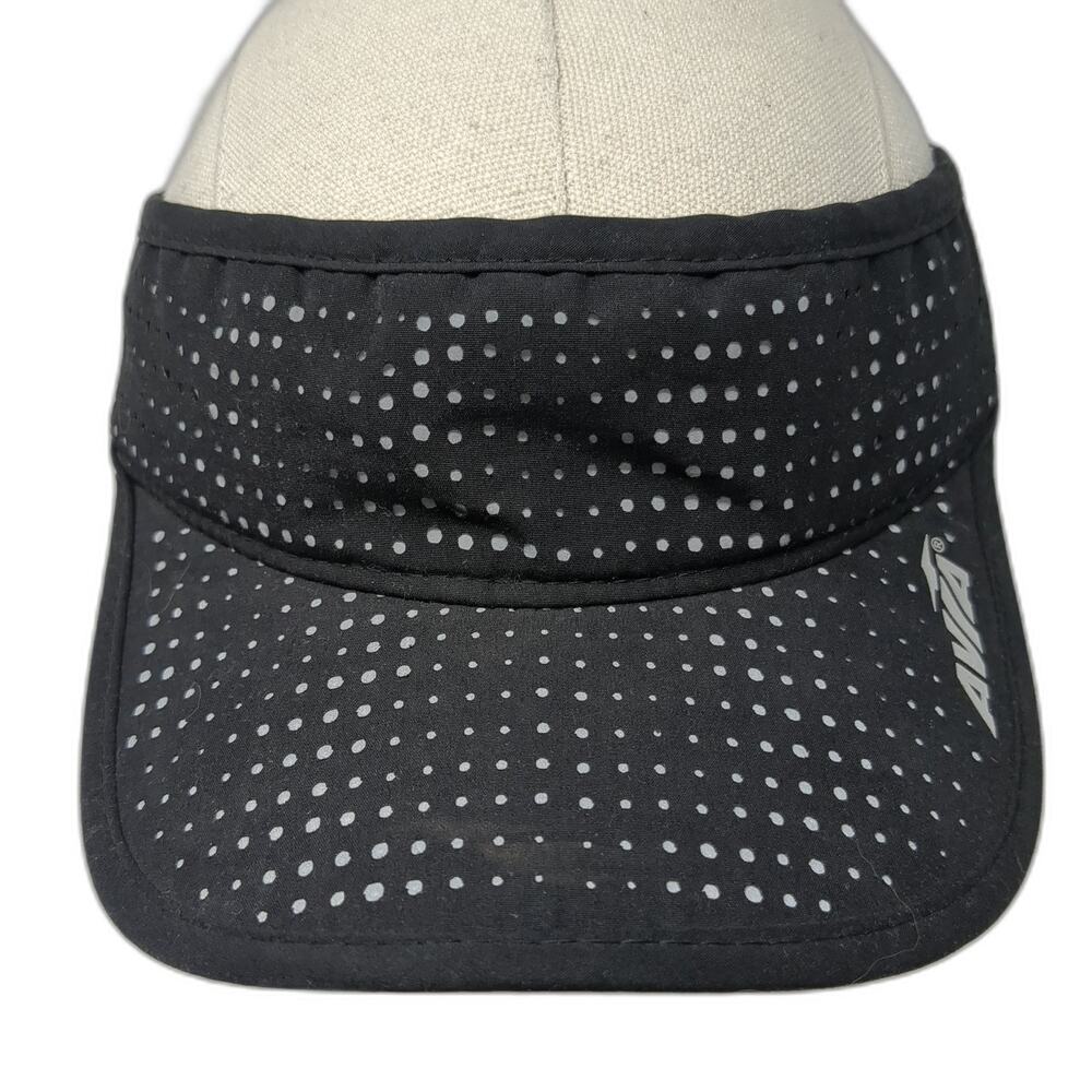 Avia Strapback Visor Hat Black One Size Adjustable Outdoor Polka Dot